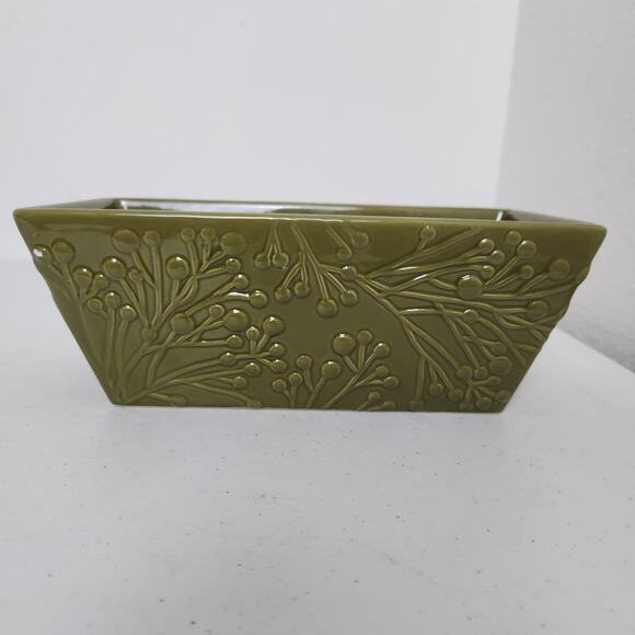 Earthenware, "Let Us Entertain You" NEW, Casserole Dish, Loaf Pan - Picture 4 of 11